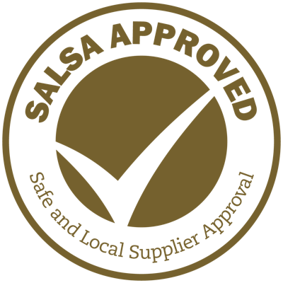 SALSA Approved Safe and Local Supplier Approval badge